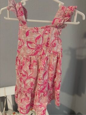 Lilly Pulitzer Pink Floral Tiered Sundress
